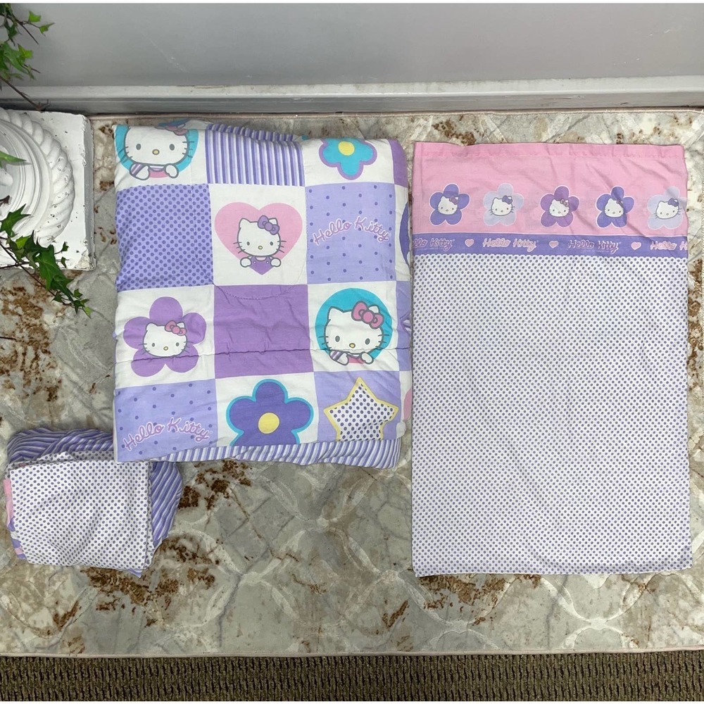 Sanrio Hello kitty vintage Y2k era ultra rare purple twin/full bedding set